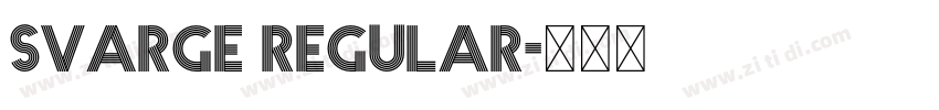 Svarge Regular字体转换